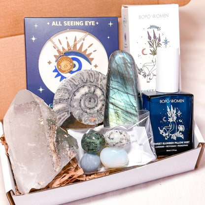 Monthly SUBSCRIPTION MYSTERY BOX - Good vibes & crystals gift box