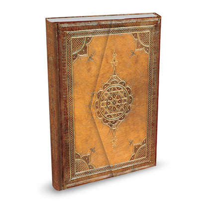 Hard cover flip open faux leather journal