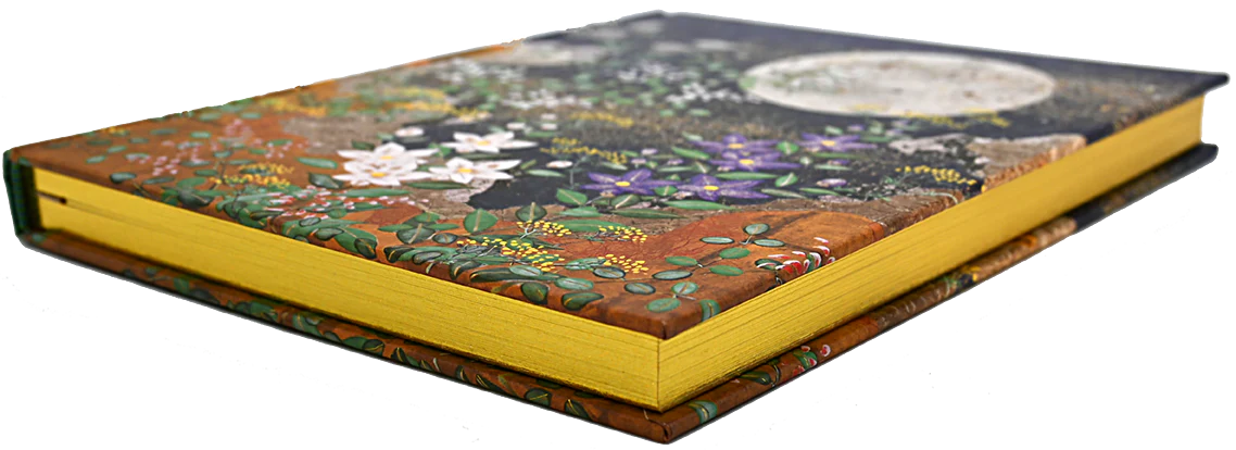 Hard cover full moon garden journal