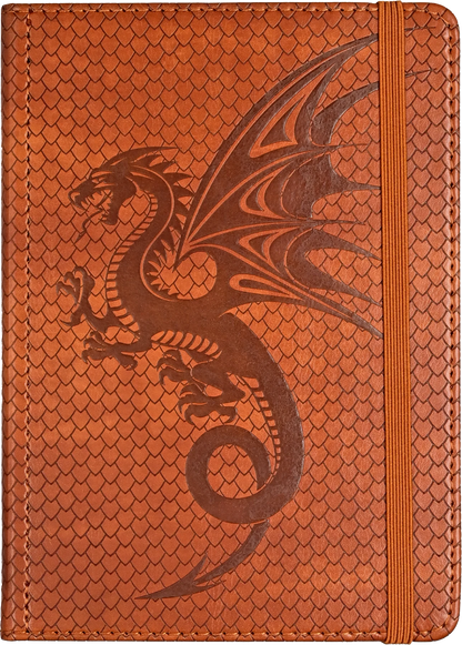 Mystical dragon faux leather journal
