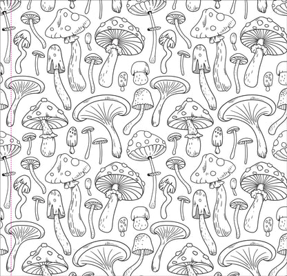 Mushroom adult colouring book