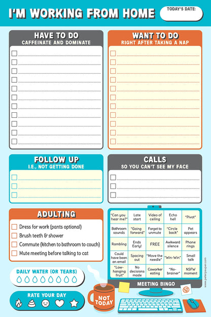 Work from home / Adulting desktop notepad