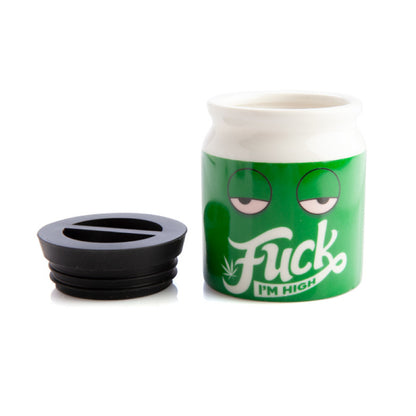 Naughty weed stash storage jar