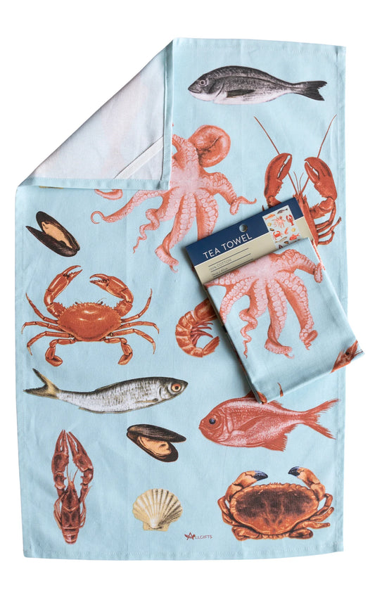 Seafood tea towel
