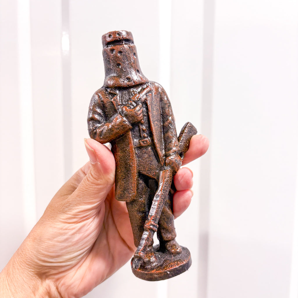 Ned Kelly Australian pop culture outlaw cast iron statue