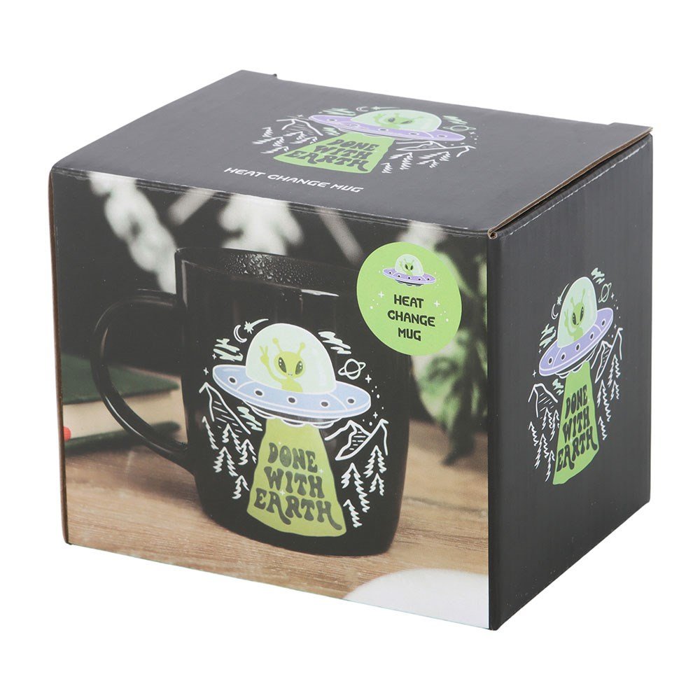 Done with earth alien mug