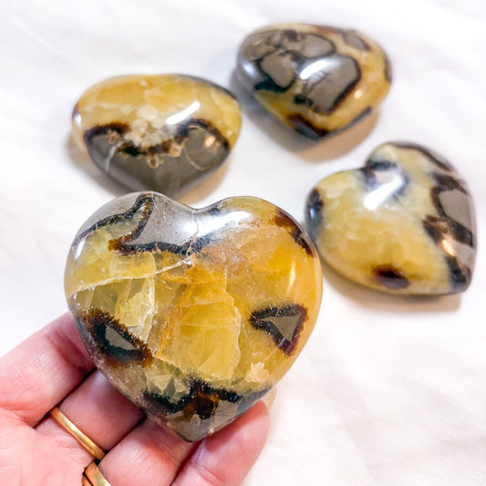 Dragons egg crystal polished heartt