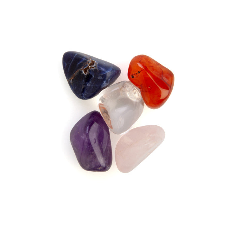 Tumble stone crystal set in bag