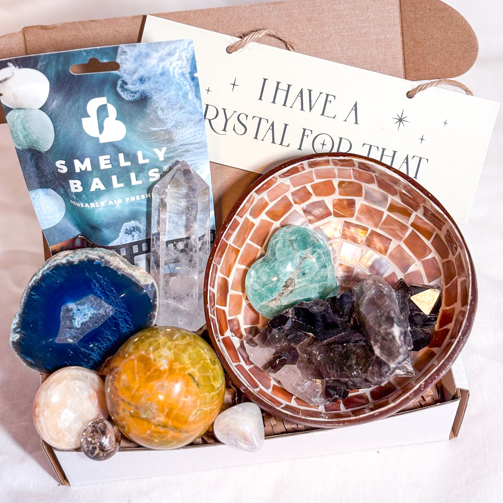 Monthly SUBSCRIPTION MYSTERY BOX - Good vibes & crystals gift box
