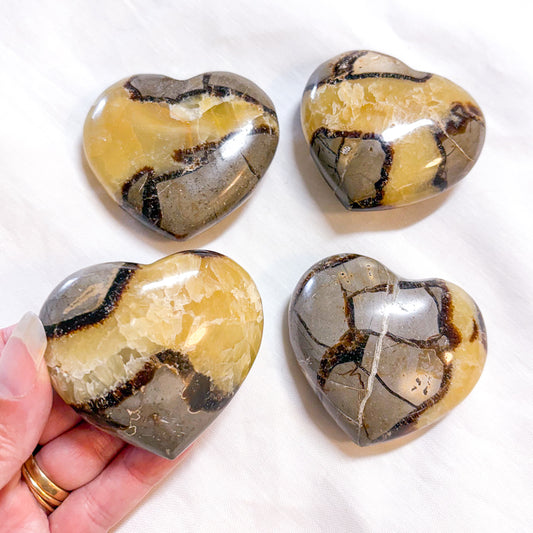 Dragons egg crystal polished heartt