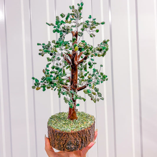 Large Green Aventurine Crystal Tree