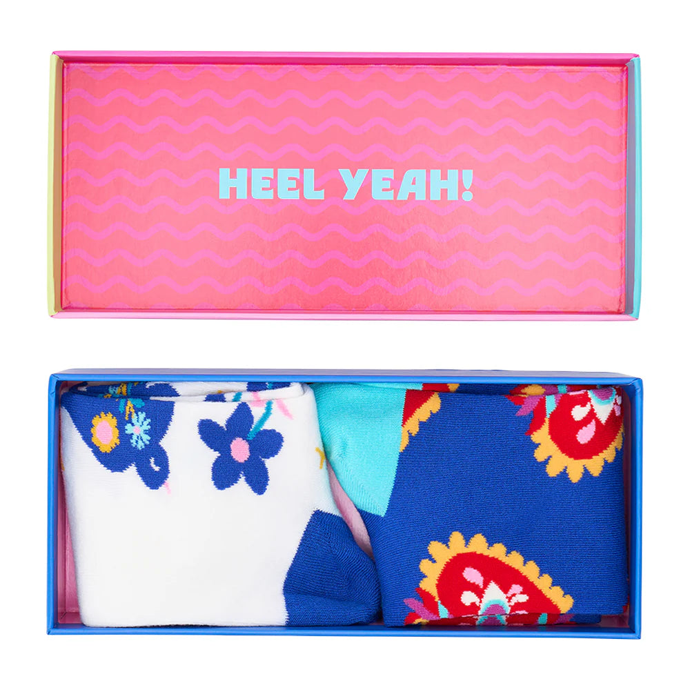 Blue bird / Eye heart pair socks boxed set 2