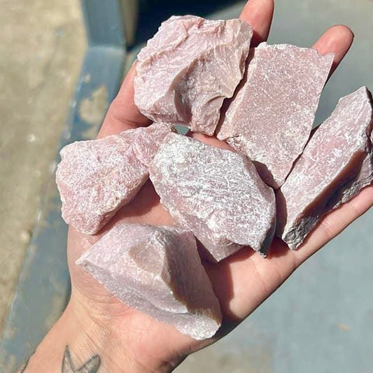 Pink opal crystal rough / raw chunk