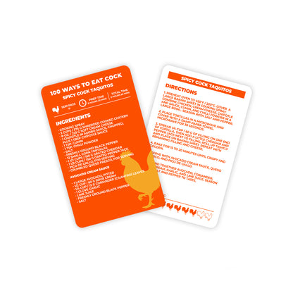 Eat cock naughty recipe cards