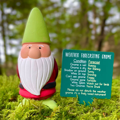 Weather telling garden gnome
