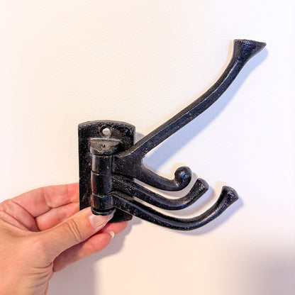 Cast iron vintage wall hanging multiple hook