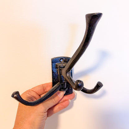 Cast iron vintage wall hanging multiple hook