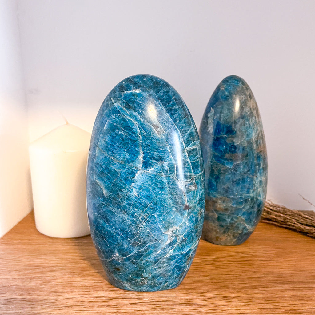 Apatite polished freeform crystal