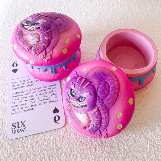 Cheshire cat toadstool stash box
