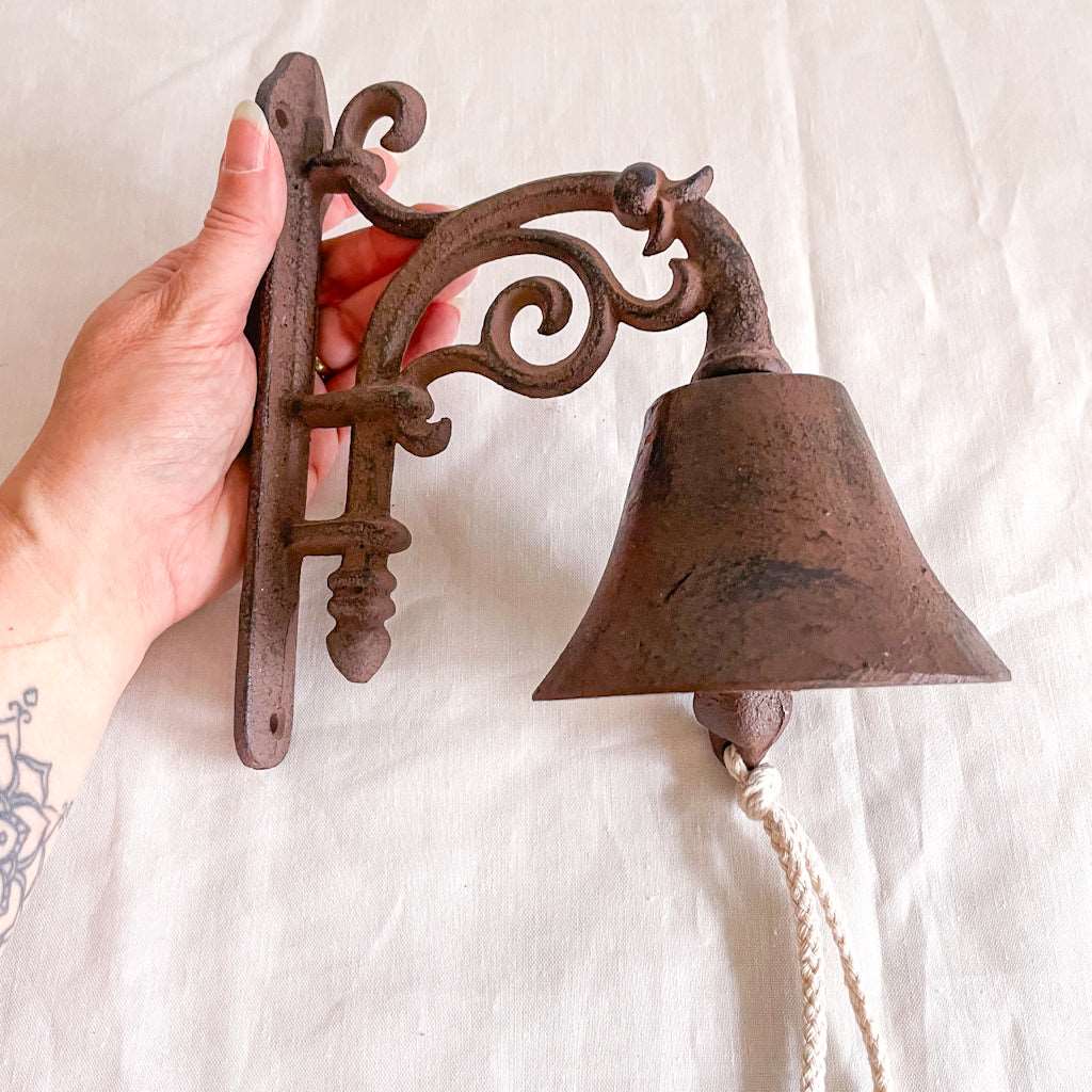 Cast iron vintage door bell wall hanging