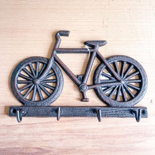 Cast iron bicycle wall key hooks