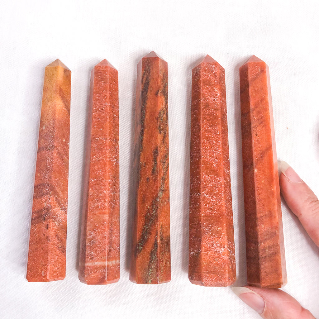 Red Aventurine crystal generator point tower