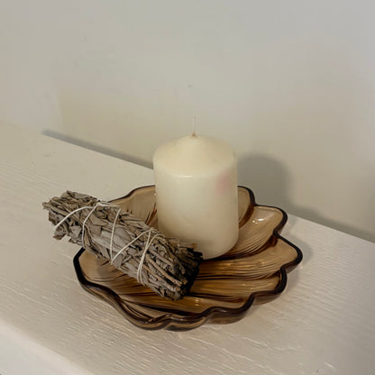 Glass shell trinket plate