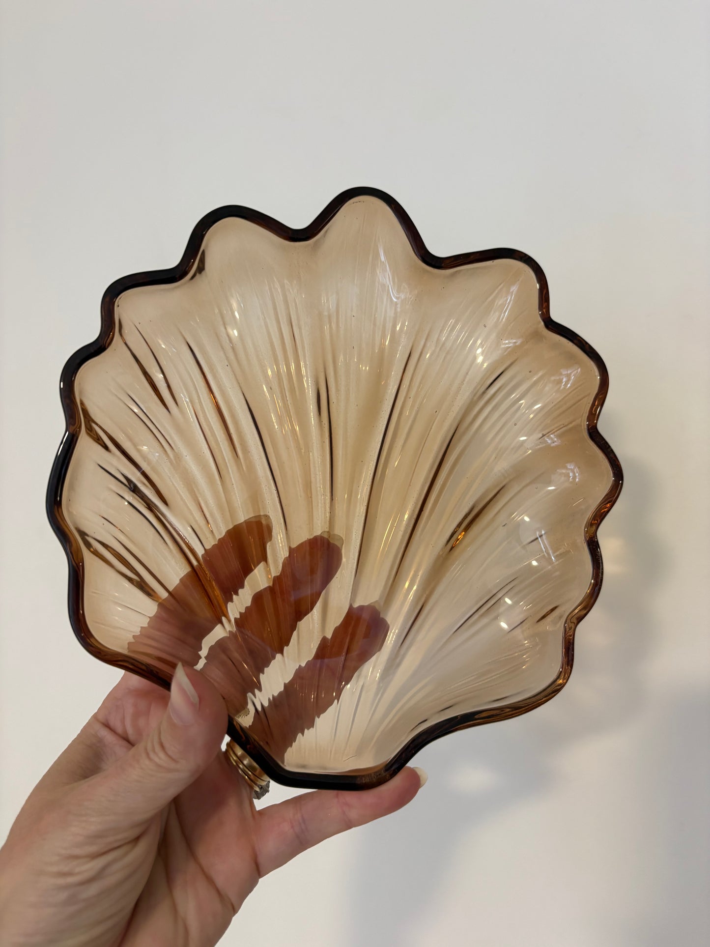 Glass shell trinket plate