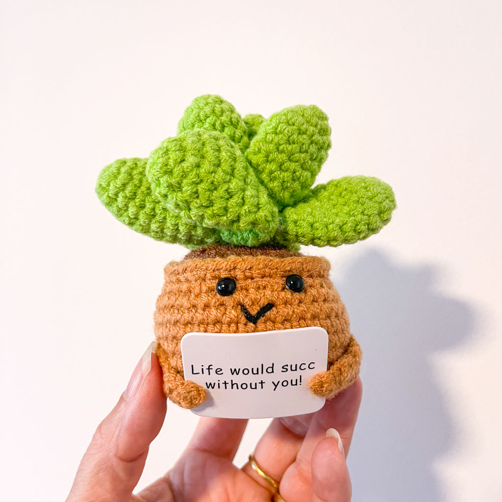 Life would succ crochet keepsake toy