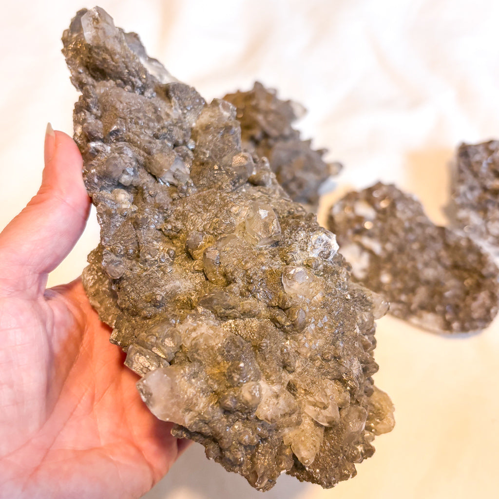 Brown chocolate calcite crystal cluster