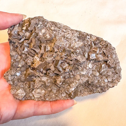 Brown chocolate calcite crystal cluster