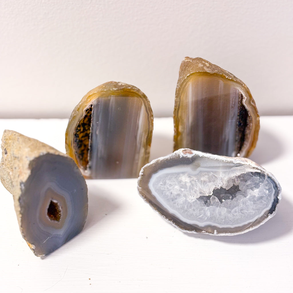 Natural Agate crystal statue