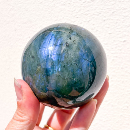 Labradorite crystal sphere