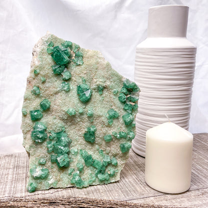 Fluorite cubic emerald green crystal cluster 3.3kg