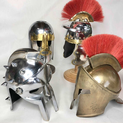 Antique warrior helmet statue - Gladiator (movie), Roman Centurion, Knight Crusader, Vikings or Spartan king
