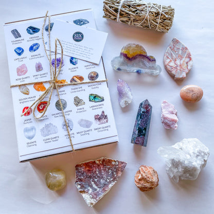 Crystals & good vibes subscription mystery gift box - monthly advent box