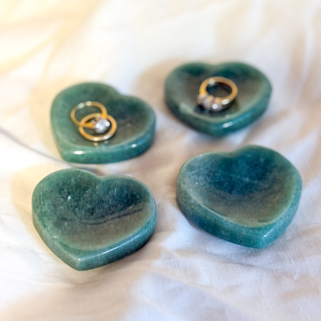 Green Aventurine Crystal Heart dish