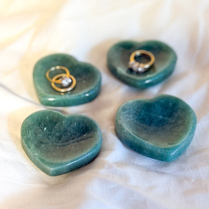 Green Aventurine Crystal Heart dish
