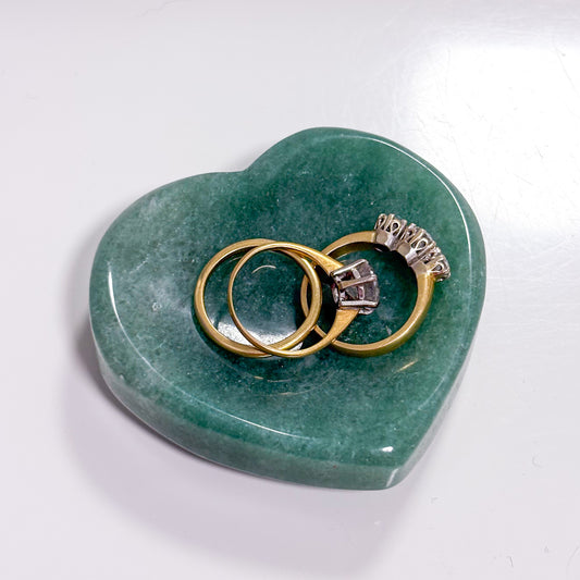 Green Aventurine Crystal Heart dish