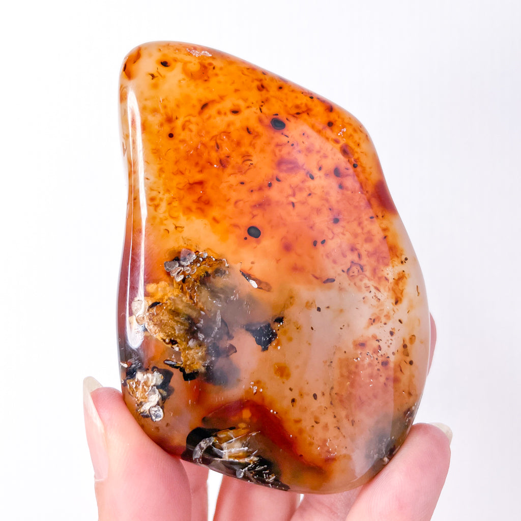 Natural Agate crystal polished freeform