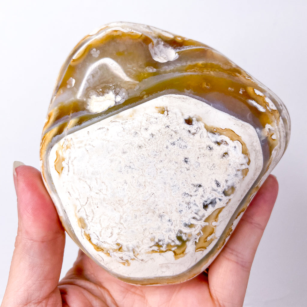Natural Agate crystal polished freeform