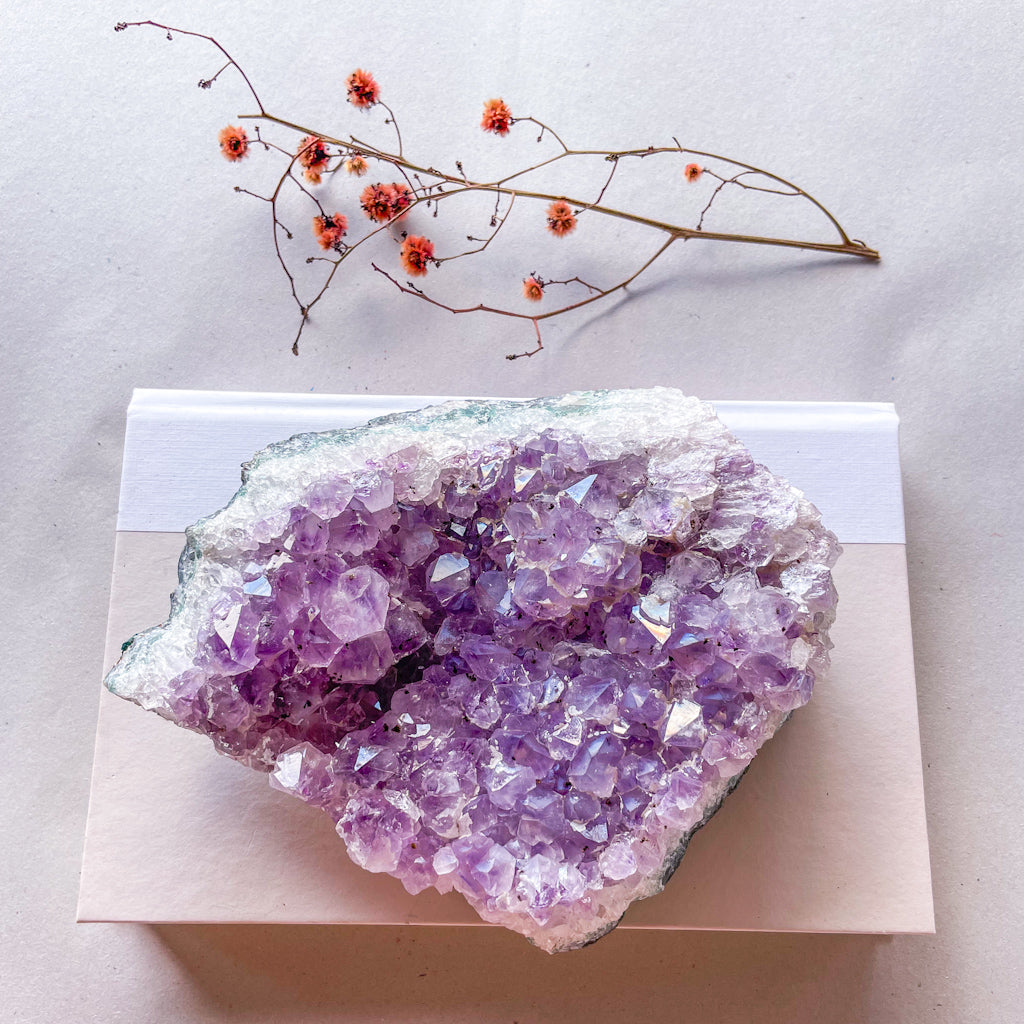 Amethyst crystal cluster XL display specimen 1.6kg