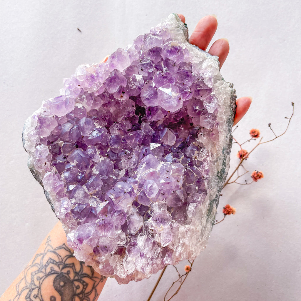 Amethyst crystal cluster XL display specimen 1.6kg