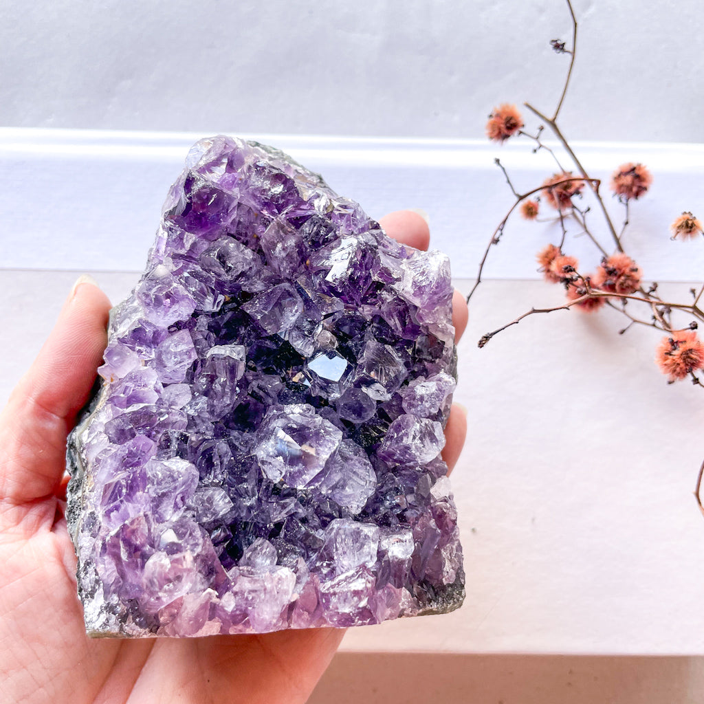 Amethyst crystal cluster L display specimen 570g