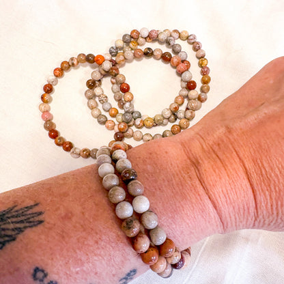 Maifanite crystal bead bracelet