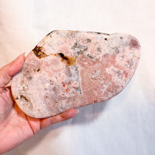 Pink Amethyst crystal slab 630g
