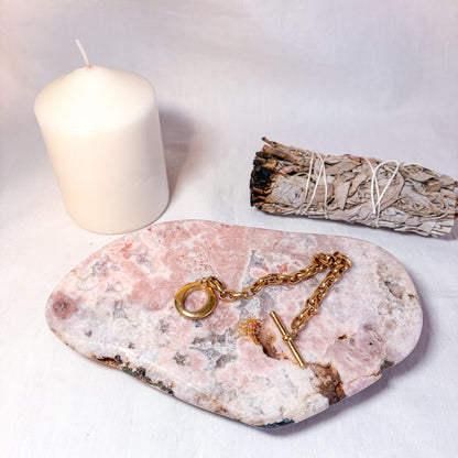 Pink Amethyst crystal slab 630g