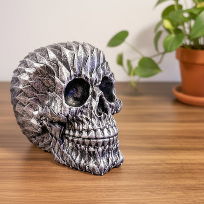 Arrow Skull silver statue