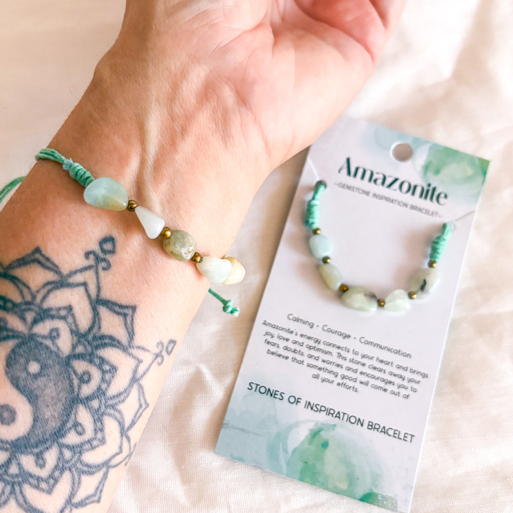 Amazonite crystal bracelet