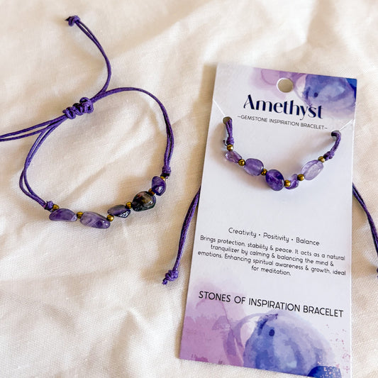 Amethyst crystal bracelet